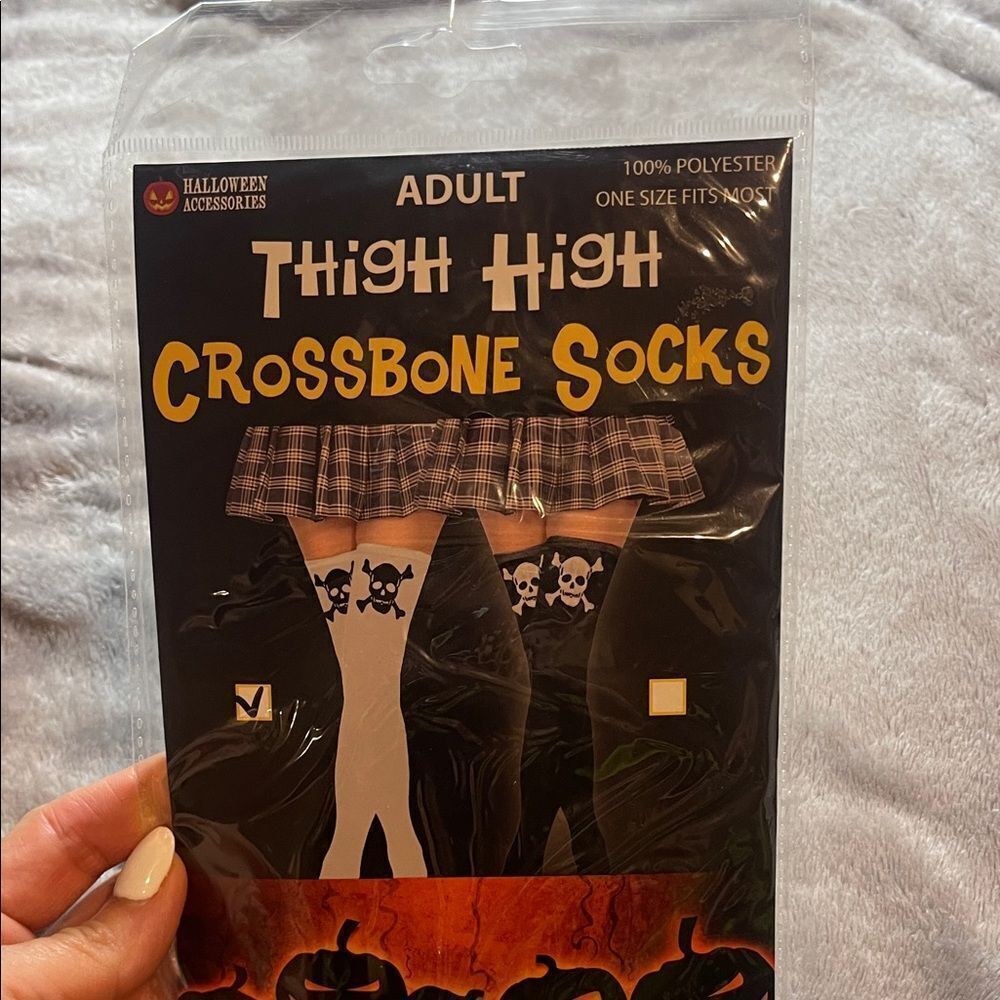 Thigh High Crossbone Socks